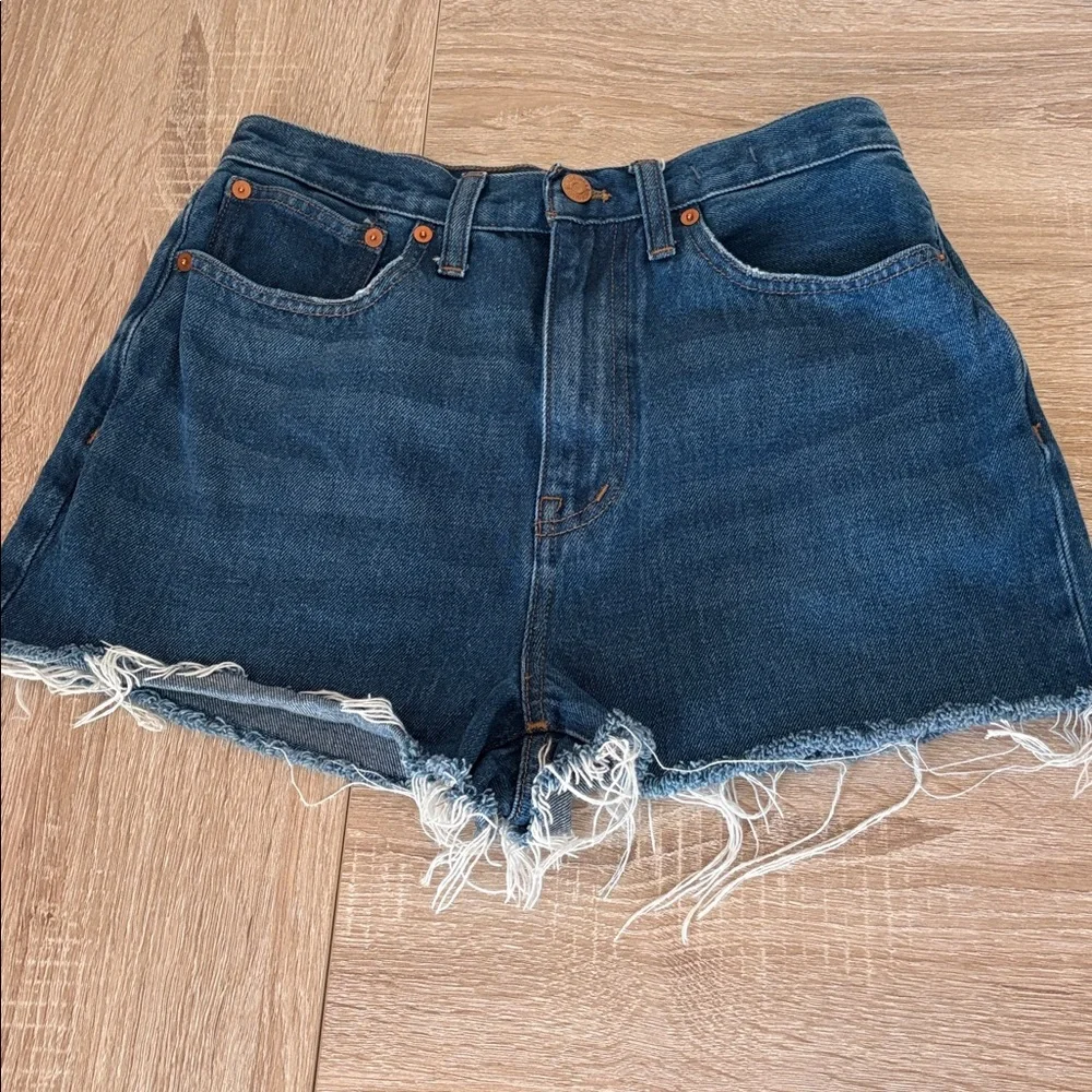 MADEWELL Baggy Straight Denim Cut Off shorts